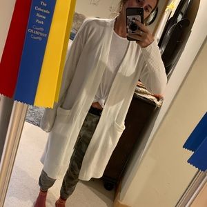Oversized Ivory Cardigan w/ Pockets